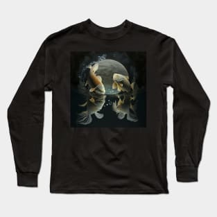 Fish dancing on the moon. V2 Long Sleeve T-Shirt